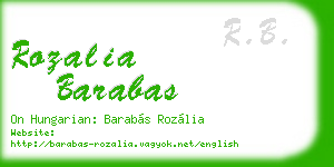 rozalia barabas business card