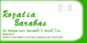 rozalia barabas business card